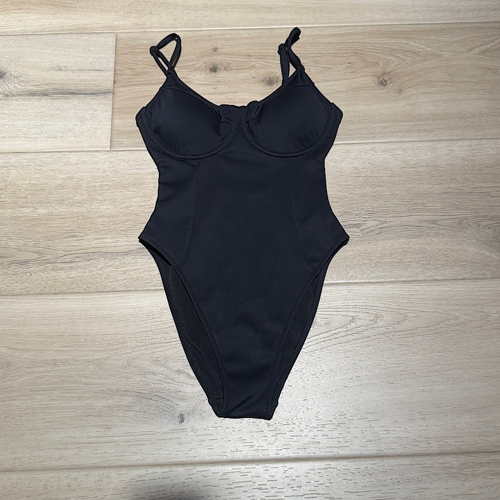 Good American Classic Black Kids One Piece